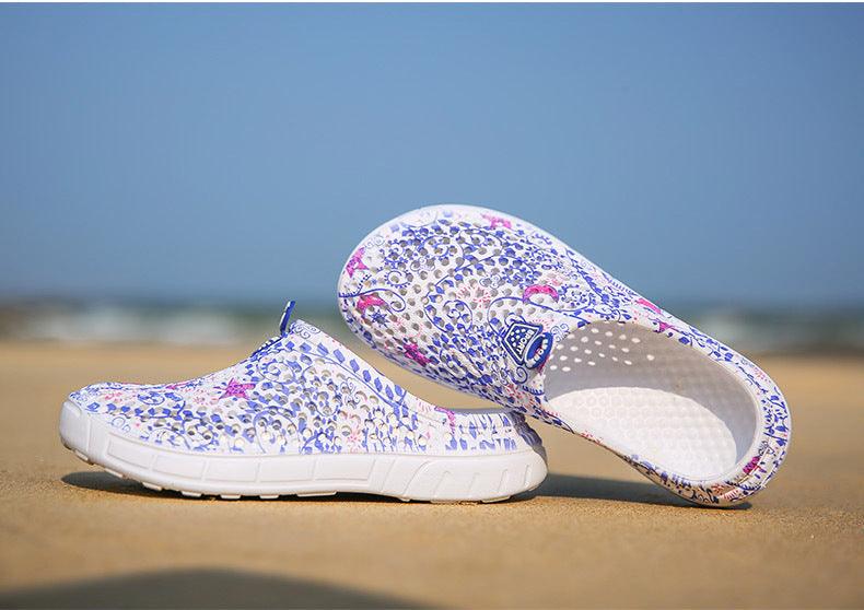 Womens Casual Clogs Breathable Beach Sandals Valentine Slippers Summer Slip On Women Flip Flops Shoes Sandals Quick Drying Slippers Walking Lightweight Rain Beach Summer Pool Water Shoes Stevvex