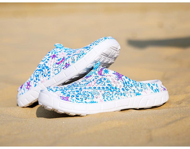 Womens Casual Clogs Breathable Beach Sandals Valentine Slippers Summer Slip On Women Flip Flops Shoes Sandals Quick Drying Slippers Walking Lightweight Rain Beach Summer Pool Water Shoes Stevvex