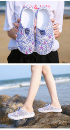 Womens Casual Clogs Breathable Beach Sandals Valentine Slippers Summer Slip On Women Flip Flops Shoes Sandals Quick Drying Slippers Walking Lightweight Rain Beach Summer Pool Water Shoes Stevvex