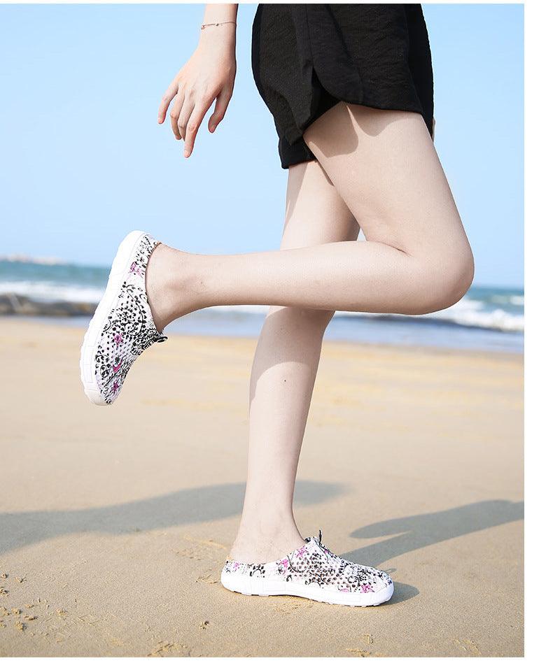 Womens Casual Clogs Breathable Beach Sandals Valentine Slippers Summer Slip On Women Flip Flops Shoes Sandals Quick Drying Slippers Walking Lightweight Rain Beach Summer Pool Water Shoes Stevvex
