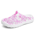Womens Casual Clogs Breathable Beach Sandals Valentine Slippers Summer Slip On Women Flip Flops Shoes Sandals Quick Drying Slippers Walking Lightweight Rain Beach Summer Pool Water Shoes Stevvex