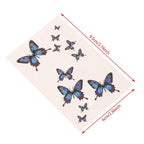 Womens Fashion 3D Butterfly Waterproof Temporary Sticker Tattoo Leg Arm Modern Blue Design For Womens Stevvex