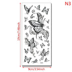 Womens Fashion 3D Butterfly Waterproof Temporary Sticker Tattoo Leg Arm Modern Blue Design For Womens Stevvex