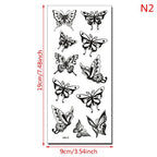 Womens Fashion 3D Butterfly Waterproof Temporary Sticker Tattoo Leg Arm Modern Blue Design For Womens Stevvex