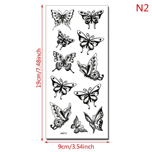 Womens Fashion 3D Butterfly Waterproof Temporary Sticker Tattoo Leg Arm Modern Blue Design For Womens Stevvex