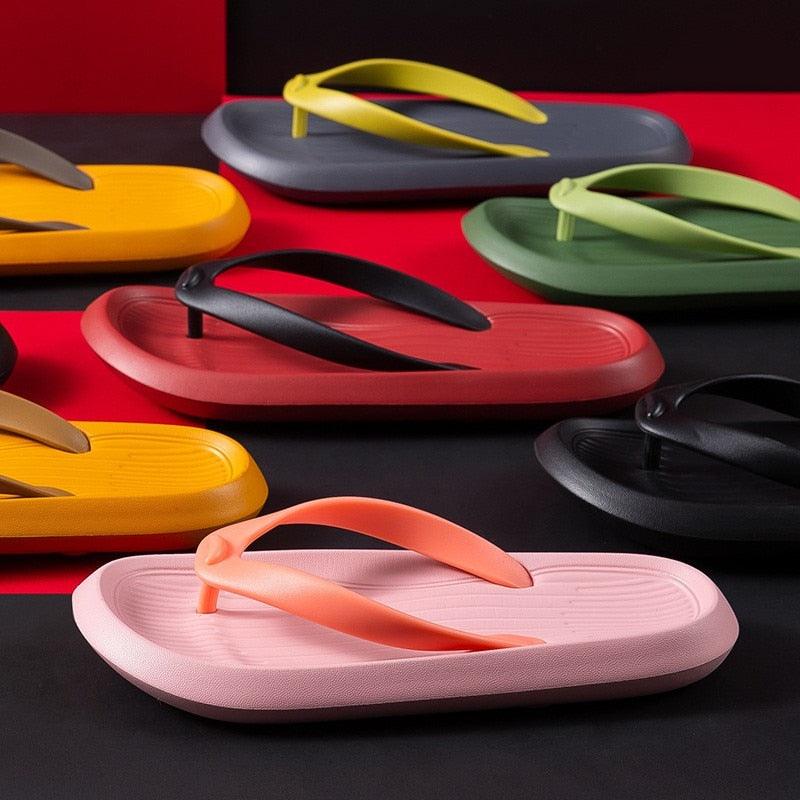 Womens Flip Flops Summer Beach Slides Slippers Home Indoor Outdoor Sandals Couples Candy Color Soft Lightweight Sandals For Women Anti Slip Casual Slippers Shower Beach Pool Bathroom Flat Slides Shoes Stevvex