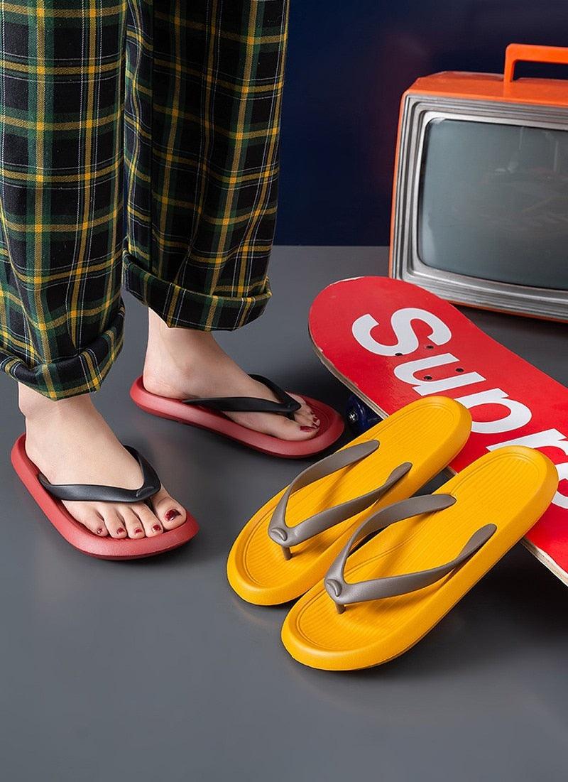 Womens Flip Flops Summer Beach Slides Slippers Home Indoor Outdoor Sandals Couples Candy Color Soft Lightweight Sandals For Women Anti Slip Casual Slippers Shower Beach Pool Bathroom Flat Slides Shoes Stevvex