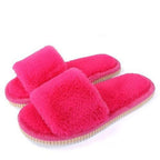 Womens Fur Slippers Winter Shoes Home Slippers Plush Women Indoor Warm Fluffy Cotton Shoes Women's Fuzzy House Memory Foam Slippers Furry Faux Fur Lined Bedroom Shoes Stevvex