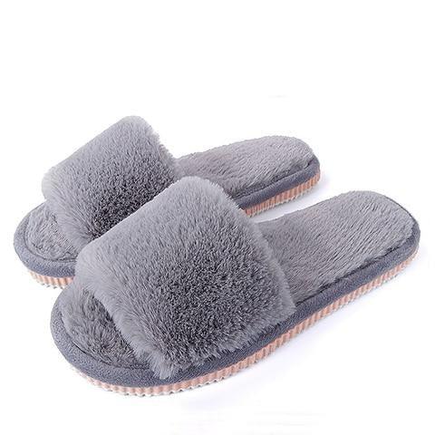 Womens Fur Slippers Winter Shoes Home Slippers Plush Women Indoor Warm Fluffy Cotton Shoes Women's Fuzzy House Memory Foam Slippers Furry Faux Fur Lined Bedroom Shoes Stevvex
