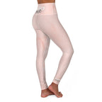 Womens High-waist Fitness Legging Yoga Pants - Pink Peach Marble - SJB-DIAMOND ELITES