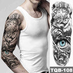 Womens Large Tattoo Eye Lion Waterproof Temporary Sticker Realistic Big Luxury Tattoo Modern Design
