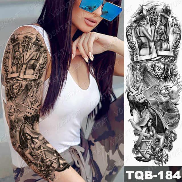 Womens Large Waterproof Temporary Sticker Tattoo Tiger Fox Luxury Design From Wonderland Stevvex