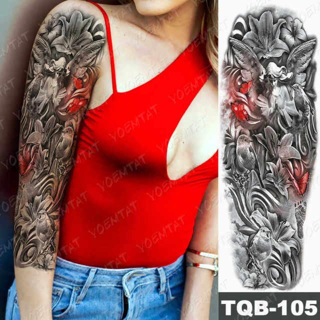 Womens Large Waterproof Temporary Sticker Tattoo Tiger Fox Luxury Design From Wonderland Stevvex