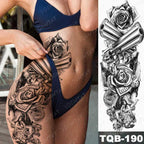 Womens Large Waterproof Temporary Sticker Tattoo Tiger Fox Luxury Design From Wonderland Stevvex