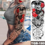 Womens Large Waterproof Temporary Sticker Tattoo Tiger Fox Luxury Design From Wonderland Stevvex
