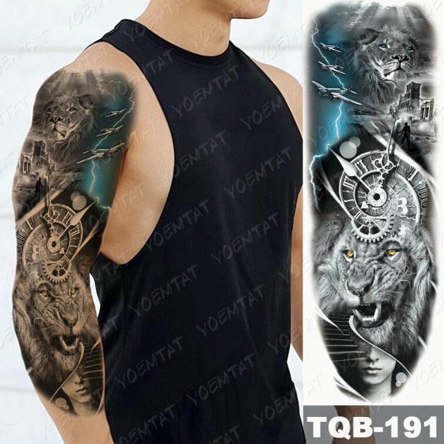 Womens Large Waterproof Temporary Sticker Tattoo Tiger Fox Luxury Design From Wonderland Stevvex