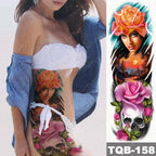 Womens Large Waterproof Temporary Sticker Tattoo Tiger Fox Luxury Design From Wonderland Stevvex