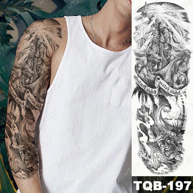 Womens Large Waterproof Temporary Sticker Tattoo Tiger Fox Luxury Design From Wonderland Stevvex