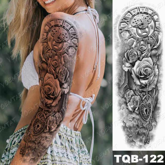 Womens Large Waterproof Temporary Sticker Tattoo Tiger Fox Luxury Design From Wonderland Stevvex
