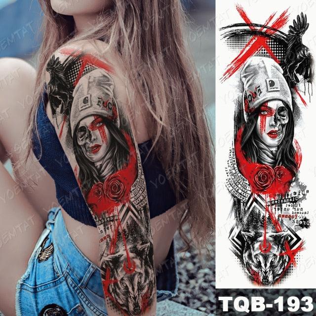 Womens Large Waterproof Temporary Sticker Tattoo Tiger Fox Luxury Design From Wonderland Stevvex