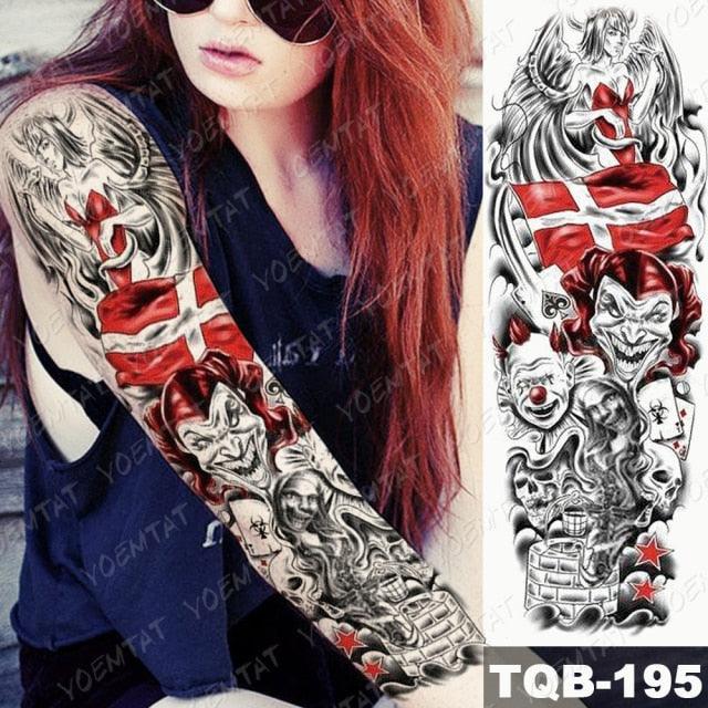 Womens Large Waterproof Temporary Sticker Tattoo Tiger Fox Luxury Design From Wonderland Stevvex
