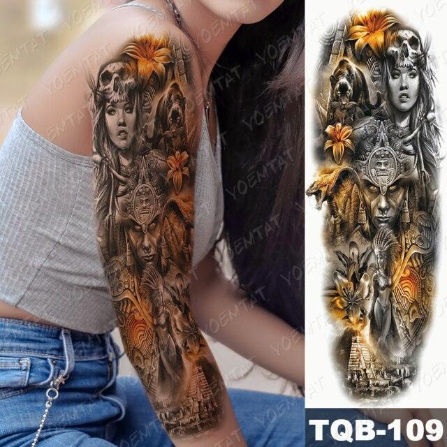 Womens Large Waterproof Temporary Sticker Tattoo Tiger Fox Luxury Design From Wonderland Stevvex