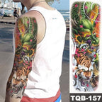 Womens Large Waterproof Temporary Sticker Tattoo Tiger Fox Luxury Design From Wonderland Stevvex