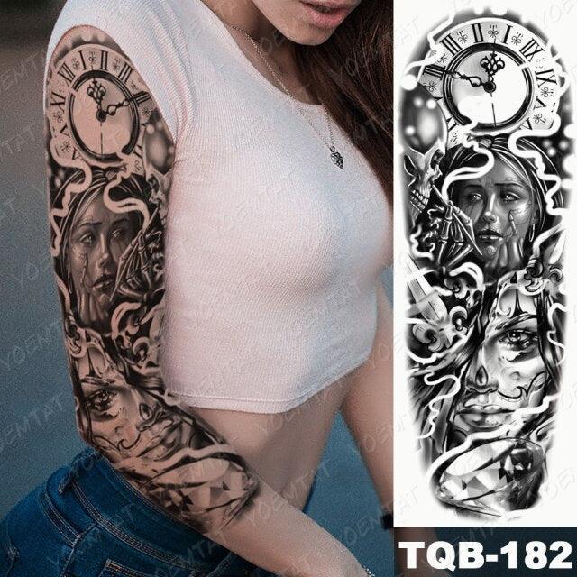 Womens Large Waterproof Temporary Sticker Tattoo Tiger Fox Luxury Design From Wonderland Stevvex