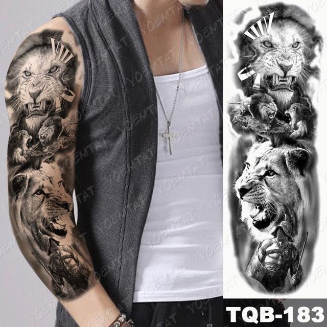 Womens Large Waterproof Temporary Sticker Tattoo Tiger Fox Luxury Design From Wonderland Stevvex