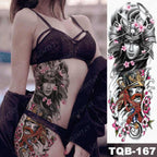 Womens Large Waterproof Temporary Sticker Tattoo Tiger Fox Luxury Design From Wonderland Stevvex