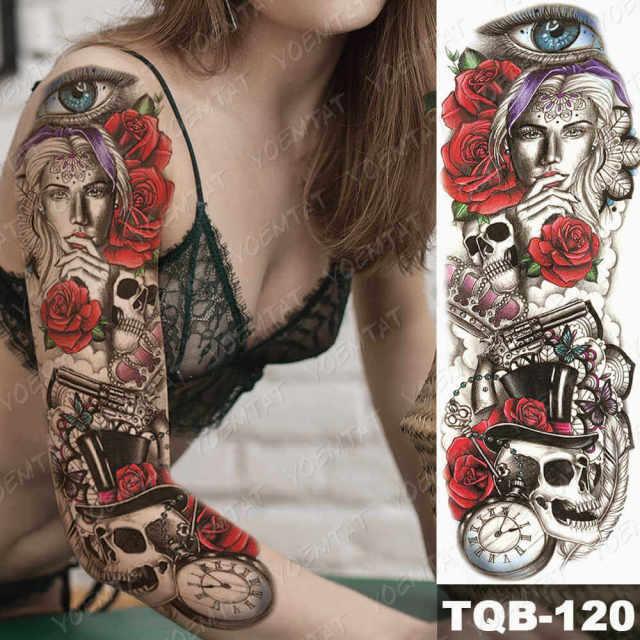 Womens Large Waterproof Temporary Sticker Tattoo Tiger Fox Luxury Design From Wonderland Stevvex