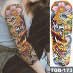 Womens Large Waterproof Temporary Sticker Tattoo Tiger Fox Luxury Design From Wonderland Stevvex