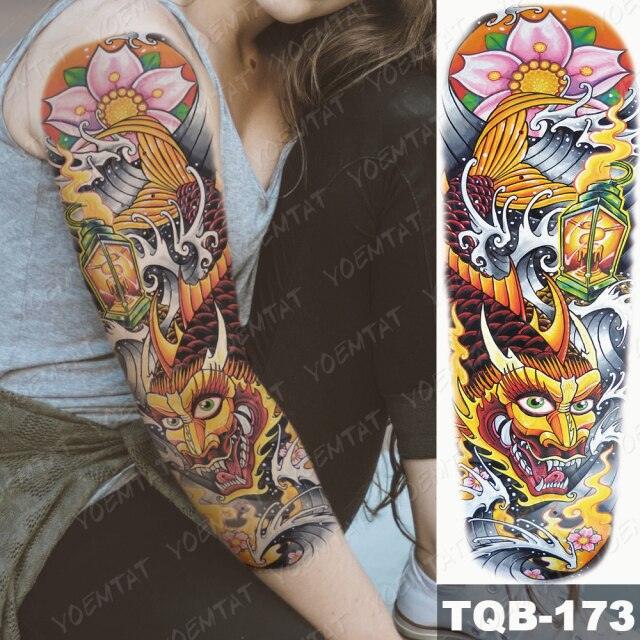 Womens Large Waterproof Temporary Sticker Tattoo Tiger Fox Luxury Design From Wonderland Stevvex