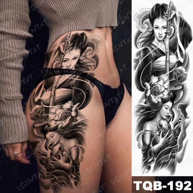 Womens Large Waterproof Temporary Sticker Tattoo Tiger Fox Luxury Design From Wonderland Stevvex