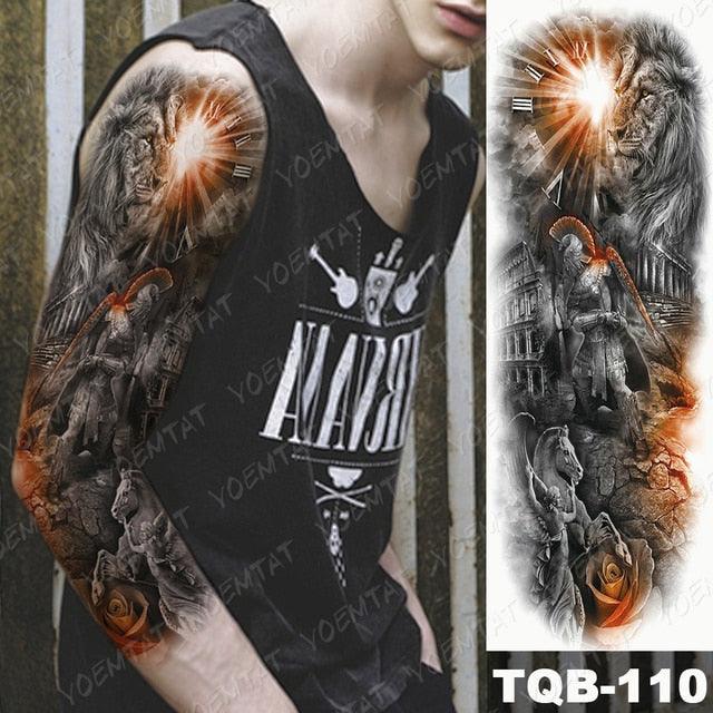Womens Large Waterproof Temporary Sticker Tattoo Tiger Fox Luxury Design From Wonderland Stevvex