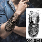 Womens Large Waterproof Temporary Sticker Tattoo Tiger Fox Luxury Design From Wonderland Stevvex