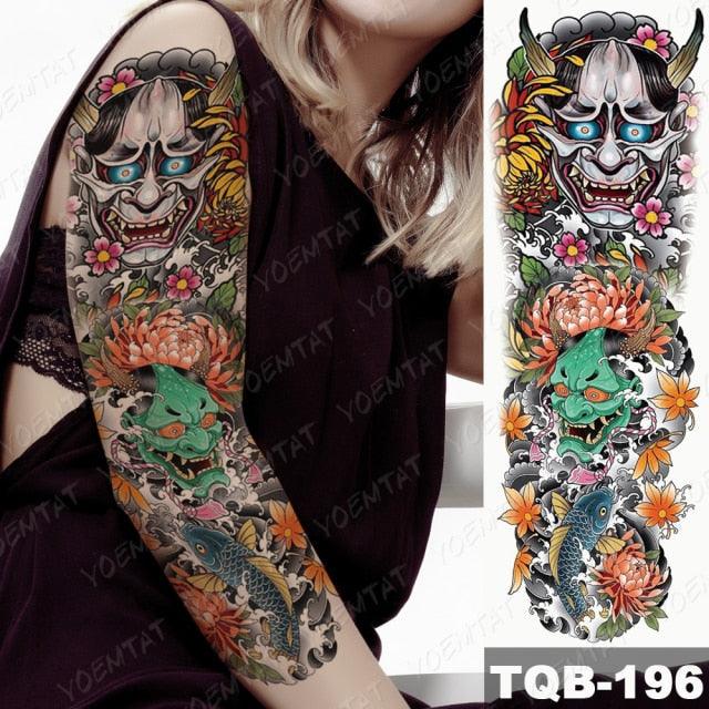 Womens Large Waterproof Temporary Sticker Tattoo Tiger Fox Luxury Design From Wonderland Stevvex
