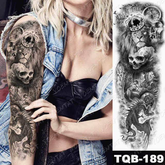 Womens Large Waterproof Temporary Sticker Tattoo Tiger Fox Luxury Design From Wonderland Stevvex