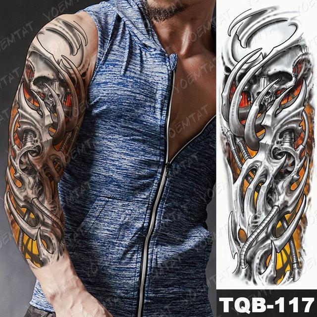 Womens Large Waterproof Temporary Sticker Tattoo Tiger Fox Luxury Design From Wonderland Stevvex