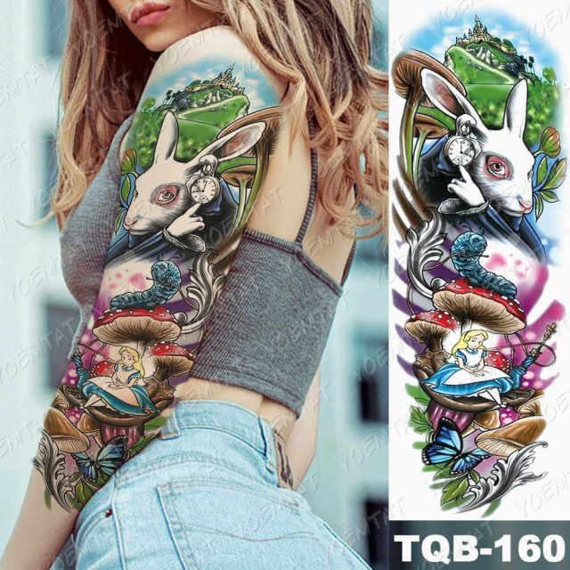 Womens Large Waterproof Temporary Sticker Tattoo Tiger Fox Luxury Design From Wonderland Stevvex