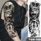 Womens Large Waterproof Temporary Sticker Tattoo Tiger Fox Luxury Design From Wonderland Stevvex