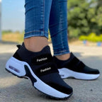 Womens Red Sneakers Air Cushion Shoes Woman Mesh Sneakers Breathable Flats Womens Casual Air Cushion Sneakers Lightweight Non Slip Sport Jogging Gym Fitness Workout Tennis Walking Espadrilles Stevvex