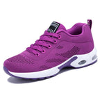 Womens Red Sneakers Air Cushion Shoes Woman Mesh Sneakers Breathable Flats Womens Casual Air Cushion Sneakers Lightweight Non Slip Sport Jogging Gym Fitness Workout Tennis Walking Espadrilles Stevvex