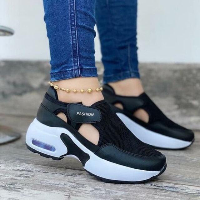 Womens Red Sneakers Air Cushion Shoes Woman Mesh Sneakers Breathable Flats Womens Casual Air Cushion Sneakers Lightweight Non Slip Sport Jogging Gym Fitness Workout Tennis Walking Espadrilles Stevvex