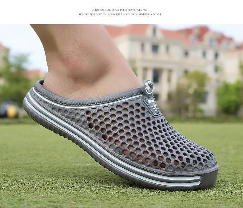 Womens Sandals Summer Fashion Hollow Out Breathable Beach Slippers Flip Flops EVA Massage Slippers Sandals Garden Clogs Shoes Women's Breathable Sandals Water Slippers Stevvex