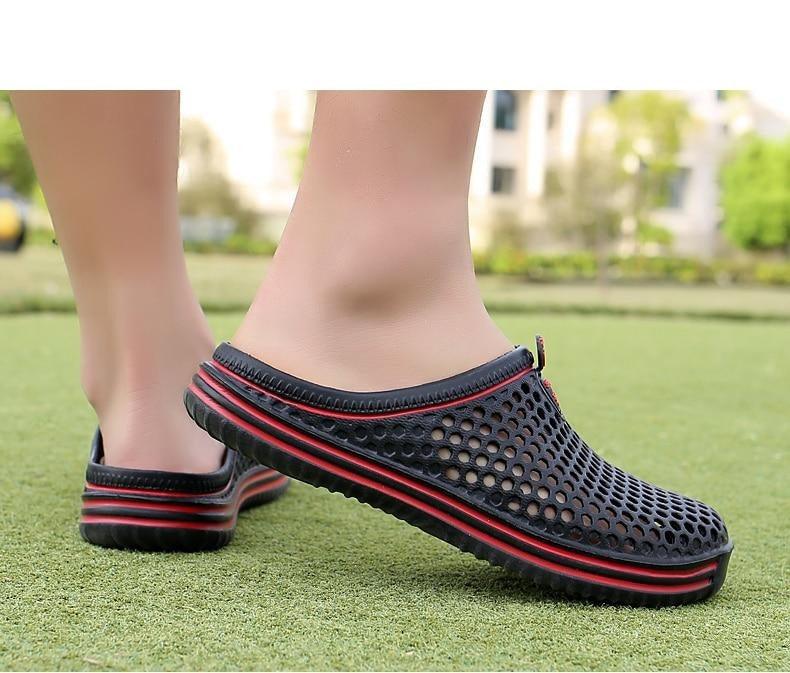 Womens Sandals Summer Fashion Hollow Out Breathable Beach Slippers Flip Flops EVA Massage Slippers Sandals Garden Clogs Shoes Women's Breathable Sandals Water Slippers Stevvex