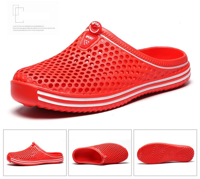 Womens Sandals Summer Fashion Hollow Out Breathable Beach Slippers Flip Flops EVA Massage Slippers Sandals Garden Clogs Shoes Women's Breathable Sandals Water Slippers Stevvex
