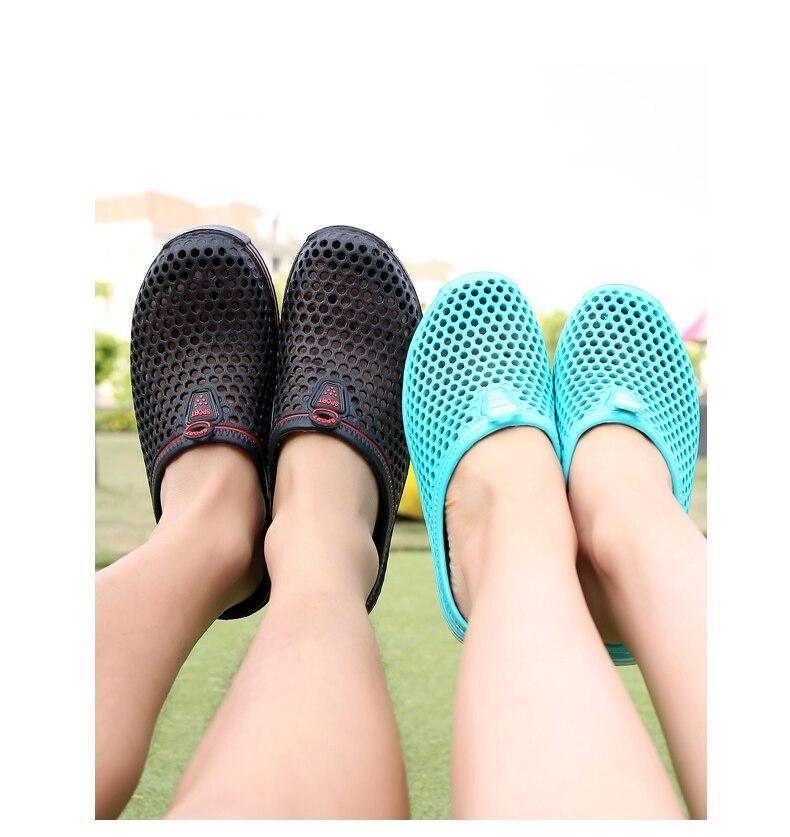 Womens Sandals Summer Fashion Hollow Out Breathable Beach Slippers Flip Flops EVA Massage Slippers Sandals Garden Clogs Shoes Women's Breathable Sandals Water Slippers Stevvex