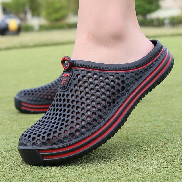 Womens Sandals Summer Fashion Hollow Out Breathable Beach Slippers Flip Flops EVA Massage Slippers Sandals Garden Clogs Shoes Women's Breathable Sandals Water Slippers Stevvex