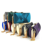 MAC032 Women's Silk Evening Bag with Elegant Tassel Pendant Mariam's Collection